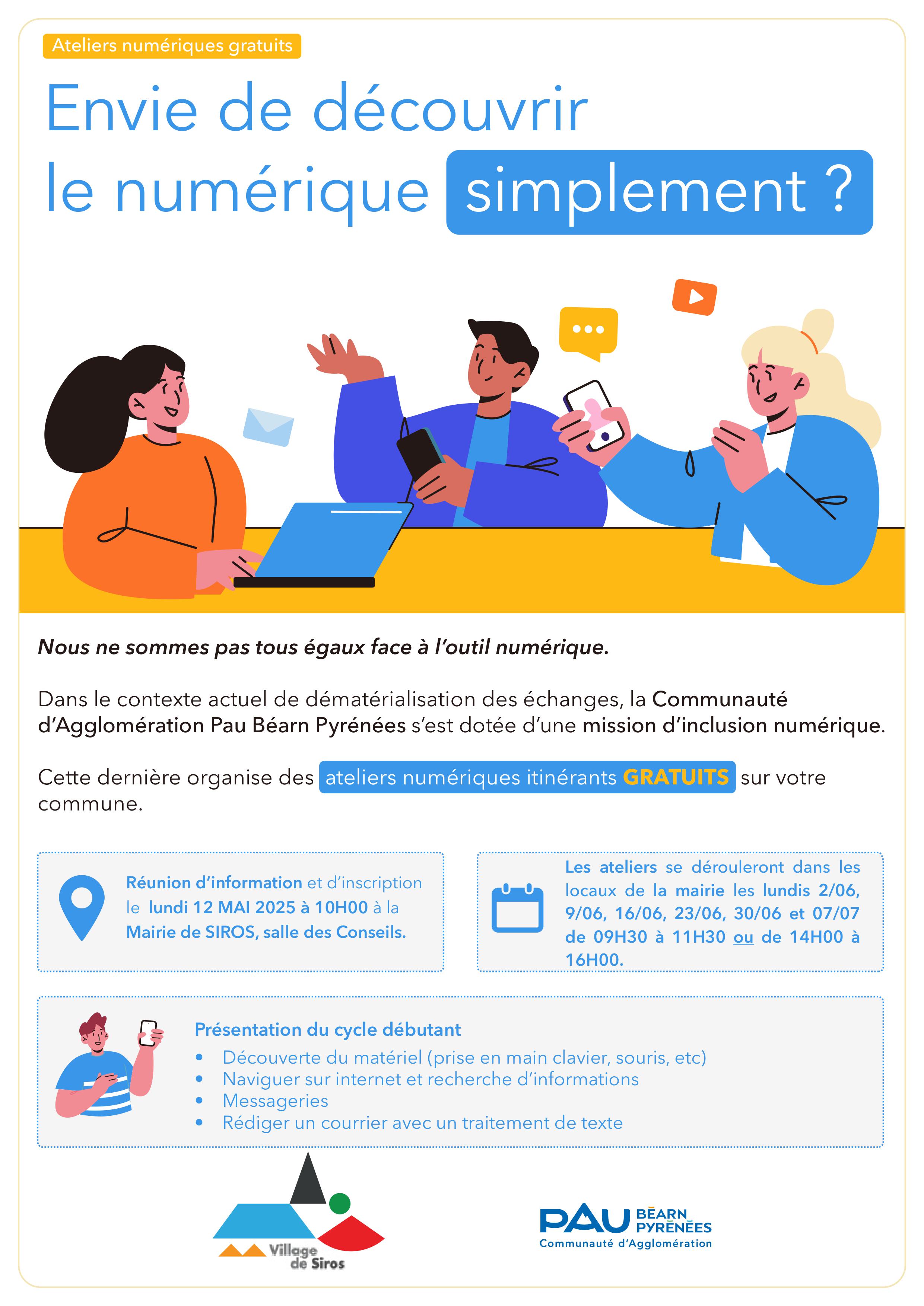 Affiche ateliers numeriques Siros