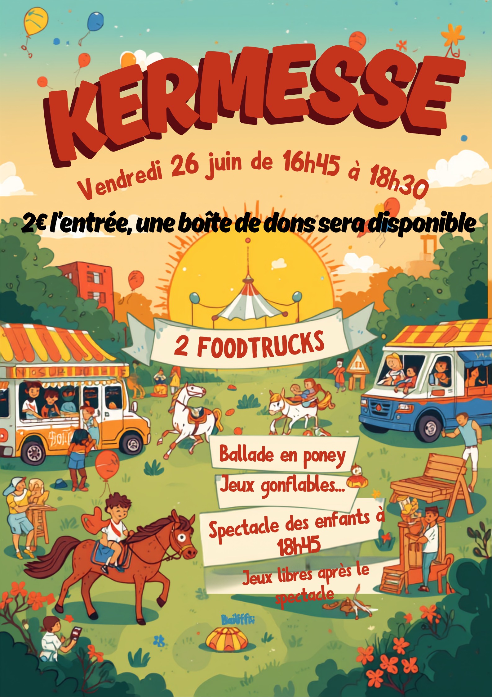 Dynamic Kermesse Evening Poster