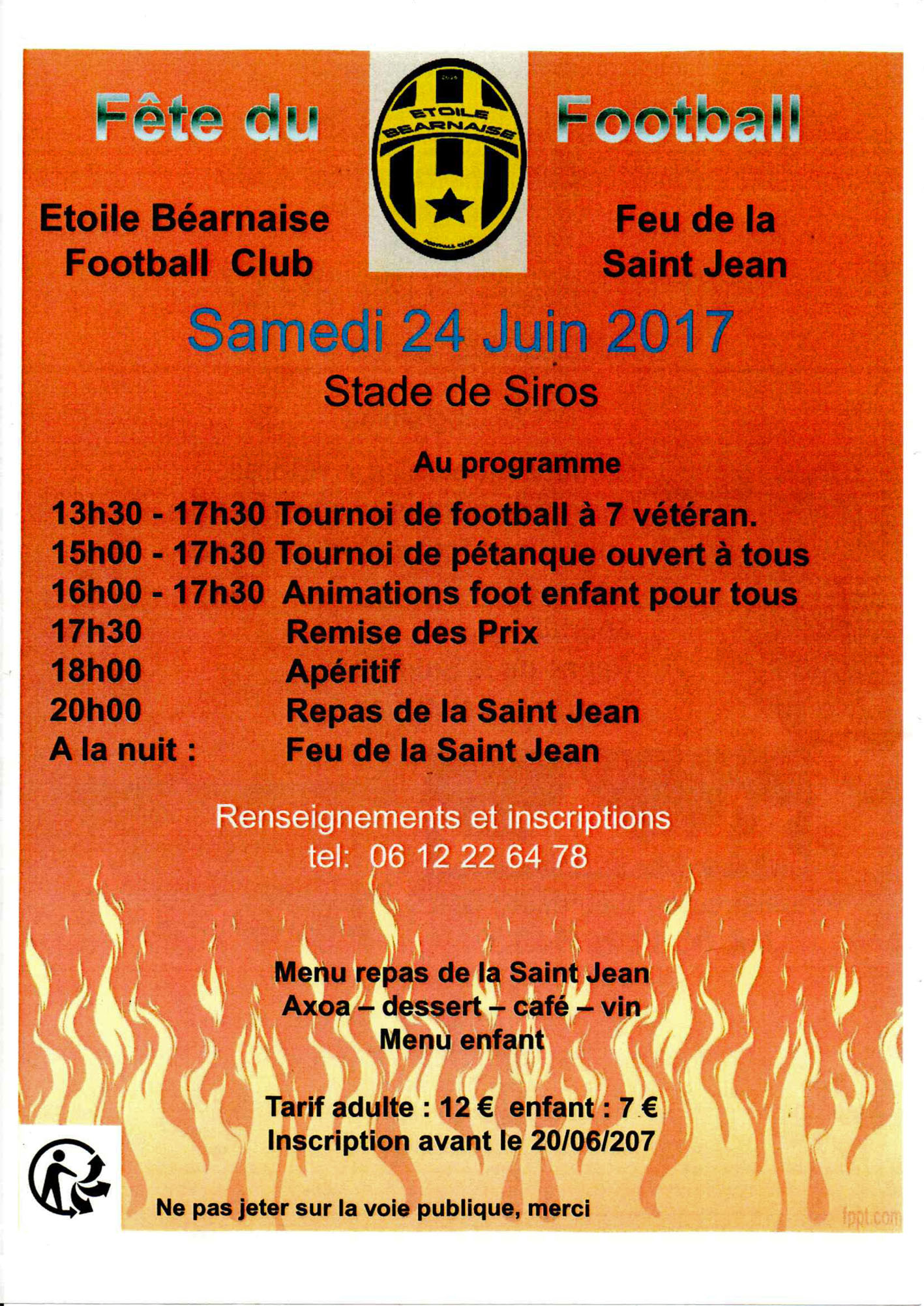 Etoile Bearnaise Fete Foot Siros Denguin Juin 2017